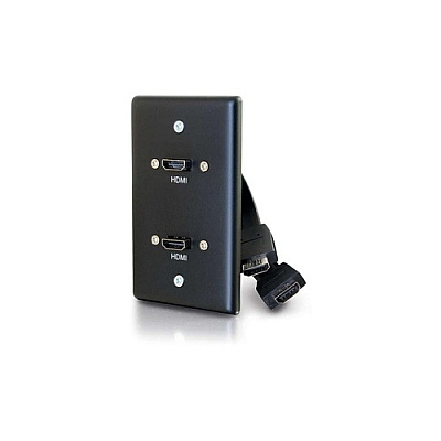 C2G Single Gang Wall Plate - 2 Hdmi Pigtails (39879)