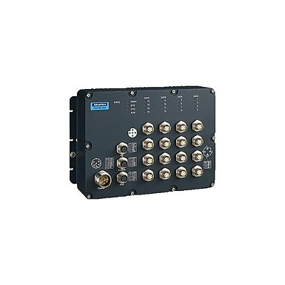 B+B Smartworx Train Switch 16 M12 Fe Port W/ 12 Poe Po (EKI9516PFIDH10E)