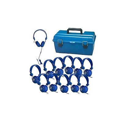Hamiltonbuhl 12pk Fv Blue Headsets In Case (LCP12FVBL)