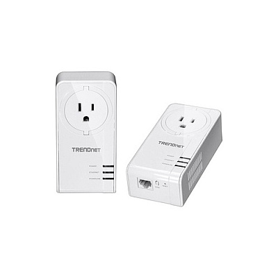 Trendnet Powerline 1300 Av2 Adapter Kit With Built-in Outlet (TPL423E2K)