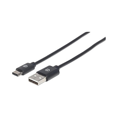 Manhattan - Strategic 6 Ft. Black Type-a Male To Type-c Male (354929)