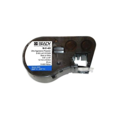 Bridgetek Solutions Mseries B483 Wht 0.50in X 2.00in (M61483)