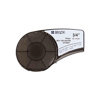 Bridgetek Solutions B595 0.75in X 21ft Wht/blk (M21750595BK)
