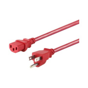 Monoprice 6ft 18awg Red Power Cord Cable (33602)