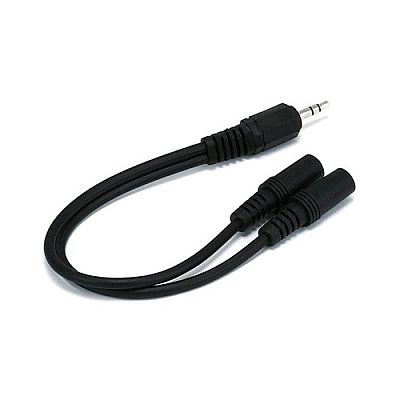 Monoprice Stereo Plug/two Stereo Jack Cable 6in (667)