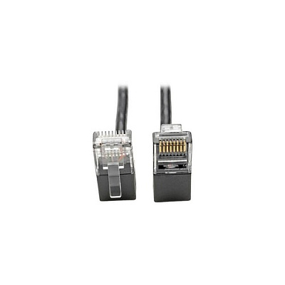 Tripp Lite Cat6 Snagless Right-angle Slim Black 1ft (N201SR1BK)