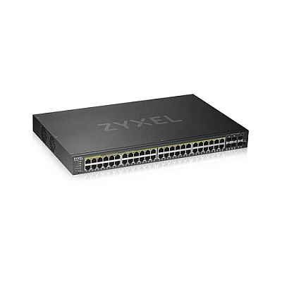 Zyxel Gs1920-48hpv2 - Hybrid Nebulaflex 44 Port Gbe L2 Advanced Web Managed 802.3at Poe+ Switch + 4 Gbe Combo Gbe/sfp + 2 Gbe Sfp (50 Total Ports) 375w Powe (GS192048HPV2)