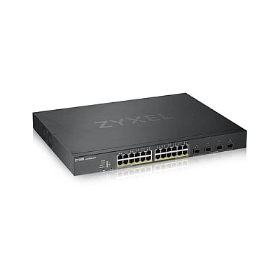 Zyxel Xgs1930-28hp - Hybrid Nebulaflex 24 Port Gbe L2 Web Managed 802.3at Poe+ Switch + 4 Sfp+ 10g Fiber Ports (28 Total Ports) 375w Power Budget (XGS193028HP)