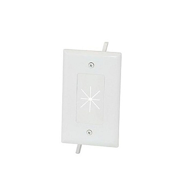 Monoprice Cbl Plate, Flex Open_1-gang_ White (12584)