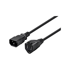 Monoprice Power Adapter Cord Cable - Black 1ft (1302)