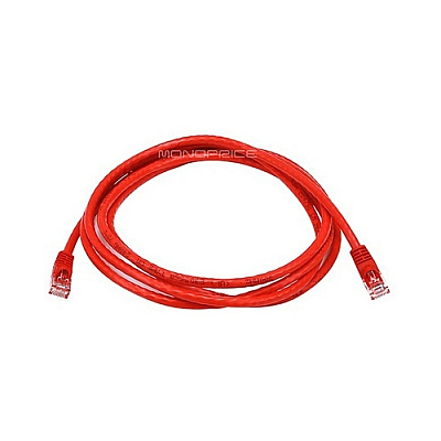 Monoprice Cat6 Bare Copper Ethernet Cable- Red 6ft (2379)