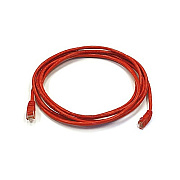 Monoprice Cat5e 24awg Cable_ 10ft Red (3390)