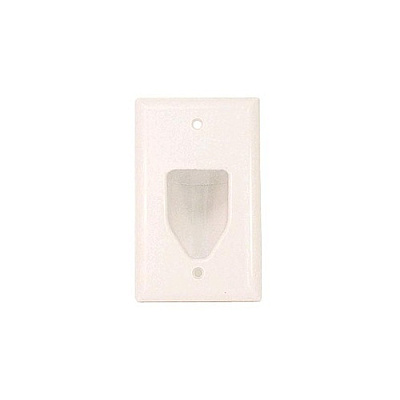Monoprice Low Voltage Cable Wall Plate - White (3997)