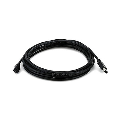 Monoprice Ieee-1394 Dv Cable 6p-4p M/m-15ft Blk (41)