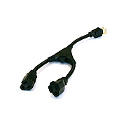 Monoprice Cord Splitter Cable - 14in - Black (5308)