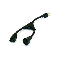 Monoprice Cord Splitter Cable - 14in - Black (5308)