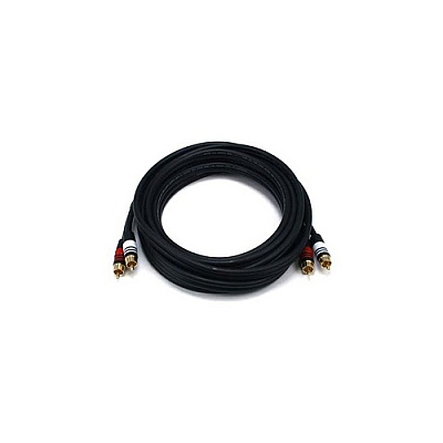Monoprice Rca Plug/2 Rca Plug M/m Cable -black15ft (5348)