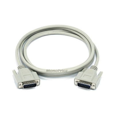 Monoprice Db15 M/m 1:1 Molded Cable - Beige 6ft (542) | SuperWarehouse.com