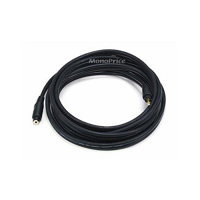 Monoprice Stereo M To Stereo F Ext Cable 10ft- Blk (5588)