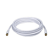 Monoprice Rg6 75ohm_coax W F Type 10ft - White (6315)