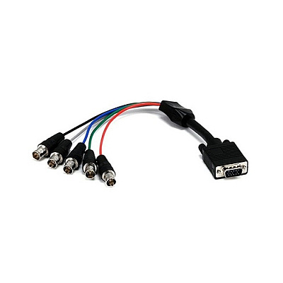 Monoprice Hd15 M/bnc F X 5 - 1ft (black) (6628)