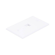 Monoprice Wall Plate For Keystone_ 1 Hole - White (6725)