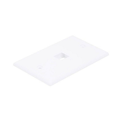 Monoprice Wall Plate For Keystone_ 1 Hole - White (6725)