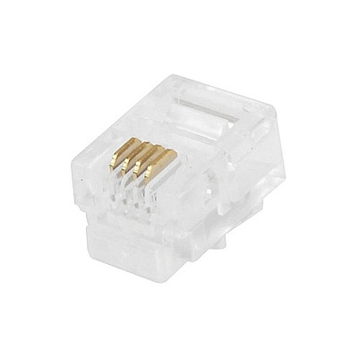 Monoprice Rj11 6p4c Plug Round Solid 50pcs/bag (7269)