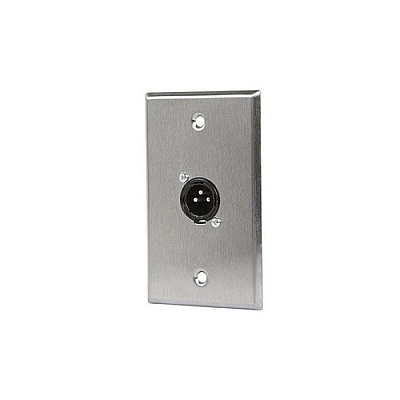 Monoprice Xlr Male 3 Pin One Port Wall Plate (7397)