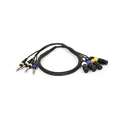 Monoprice Channel4 Trs M To Xlr F Snake Cable 3ft (8760)