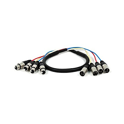 Monoprice Channel4 Xlr M To Xlr F Snake Cable 3ft (8764)