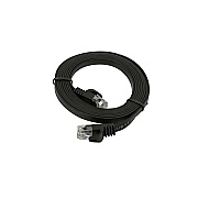 Monoprice Cat5e Flat Patch Cable_ 7ft Black (9549)