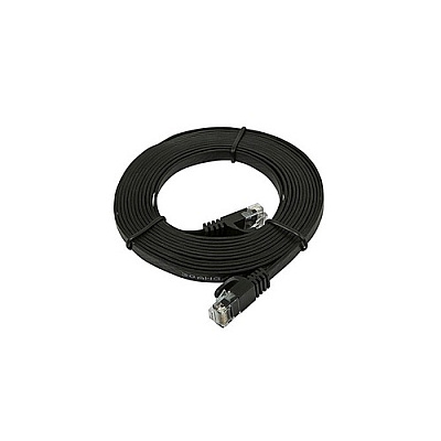 Monoprice Cat5e Flat Patch Cable_ 10ft Black (9550)