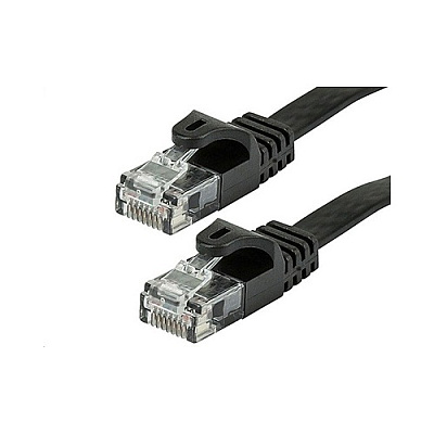 Monoprice Cat5e Flat Patch Cable_ 14ft Black (9551)