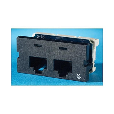 Leviton Sii,clrty6,t568a/b 2port,blk (S2260000)