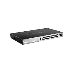 D-Link Dgs-3130-30s Supports 24 X Sfp Ports, 2 X 10gbase-t And 4 X 10g Sfp+ Ports. Premium L2 And L3 Features. Physical Stacking Up To 9 Units 80 Gb (DGS313030S)