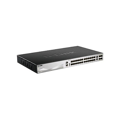 D-Link Dgs-3130-30s Supports 24 X Sfp Ports, 2 X 10gbase-t And 4 X 10g Sfp+ Ports. Premium L2 And L3 Features. Physical Stacking Up To 9 Units 80 Gb (DGS313030S)