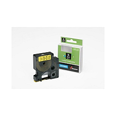 Association For The Blind & Visually Cartridge, Label, Black On Yellow, 1/2in (7510016576745)