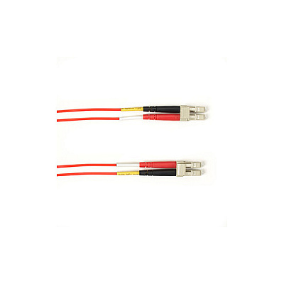 Black Box Om3 50/125 Multimode Fiber Optic Patch Cable - Lszh, Lc To Lc, Red, 5-m (16.4-ft.), Gsa, Taa, Non-returnable/non-cancelable (FOLZH10005MLCLCR)