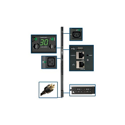 Tripp Lite Pdu Monitored 24 Outlets 208/240v 0urm (PDUNVR30HVLX)