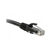 Enet Solutions Cat6a Cord Booted Snagless 15ft Black (C6ABK15ENC)