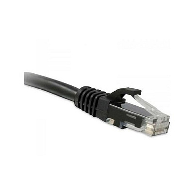 Enet Solutions Cat6a Cord Booted Snagless 15ft Black (C6ABK15ENC)