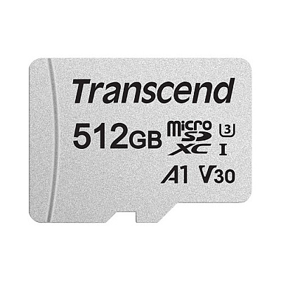 Transcend 512gb Microsd W/ Adapter Uhs-i U3 A1 (TS512GUSD300SA)