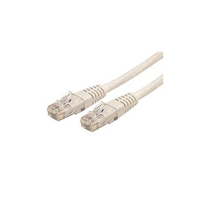 StarTech 5ft Cat6 Ethernet Cable White Cat 6 Poe (C6PATCH5WH)