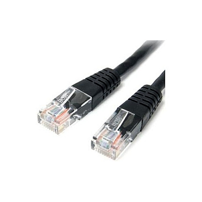StarTech 1ft Black Molded Cat5e Utp Patch Cable (M45PATCH1BK)