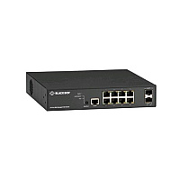 Black Box Gigabit Ethernet(1000-mbps) Managed Poe+ Switch-(8) 10/100/1000-mbps Copper Rj45 Poe+,(2)dual Media 1g/10g Sfp+,gsa,taa (LPB3010A)