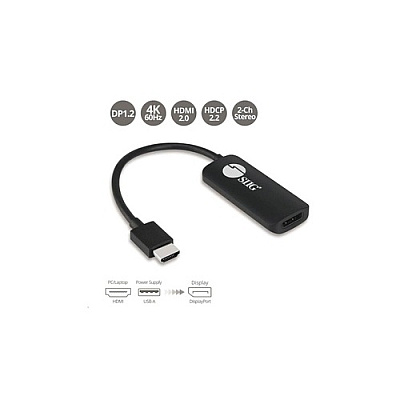 SIIG Hdmi To Displayport 1.2 4k 60hz Adapter (CBH21811S1)