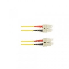 Black Box Om3 50/125 Multimode Fiber Optic Patch Cable - Ofnr Pvc, Sc To Sc, Yellow, 1-m (3.2-ft.), Gsa, Taa, Non-returnable/non-cancelable (FOCMR10-001M-SCSC-YL)