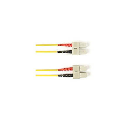 Black Box Om3 50/125 Multimode Fiber Optic Patch Cable - Ofnr Pvc, Sc To Sc, Yellow, 1-m (3.2-ft.), Gsa, Taa, Non-returnable/non-cancelable (FOCMR100SCSCYL)