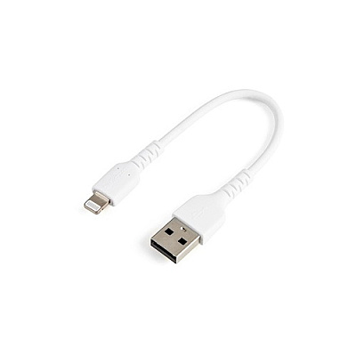 StarTech 6 Inch Durable Usb-a To Lightning Cable (RUSBLTMM15CMW)